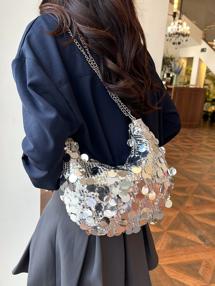Sparkling Sequin Hobo Handbag