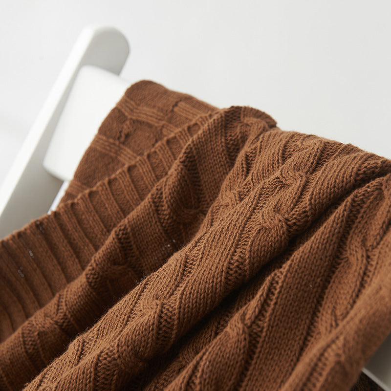 Cable Knit Throw Blanket