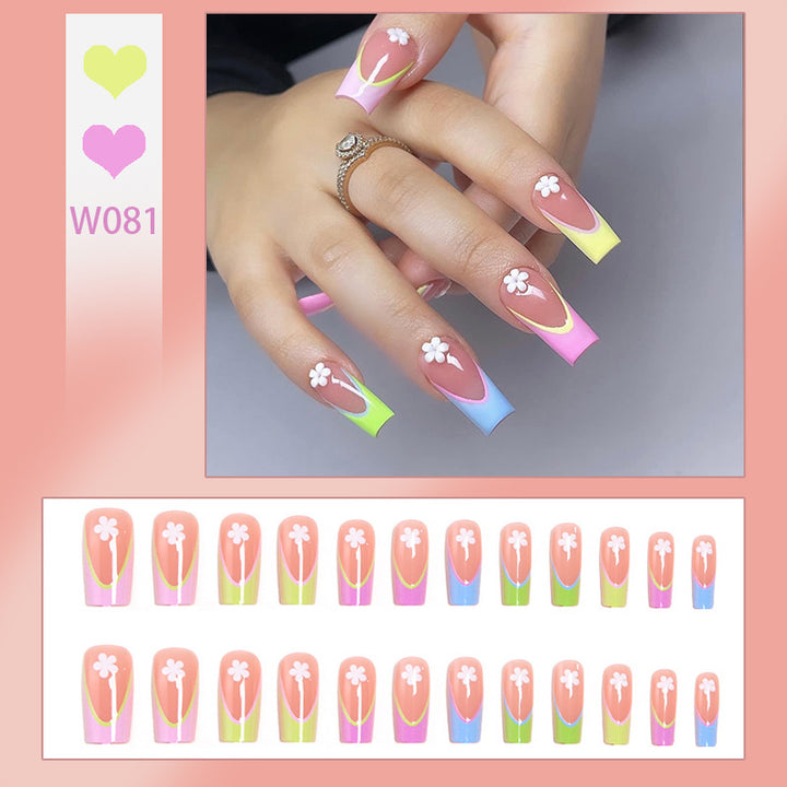 Artificial nails with floral designs Kalsten