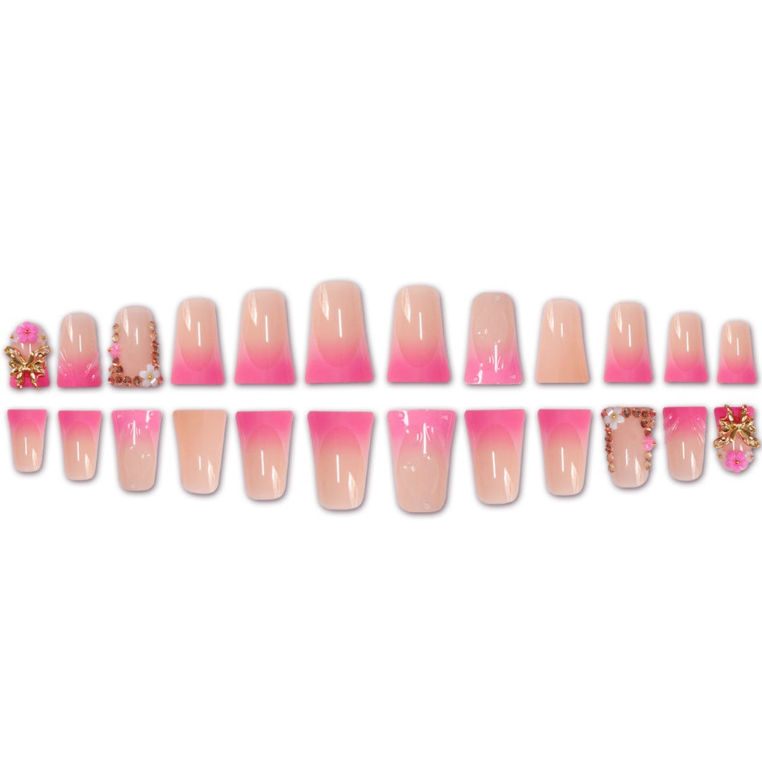 Artistic Floral Press-On Nail Set Kalsten