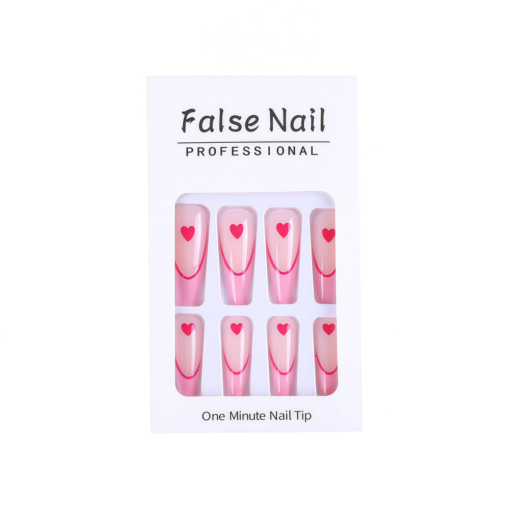 Artificial nails with heart accents Kalsten