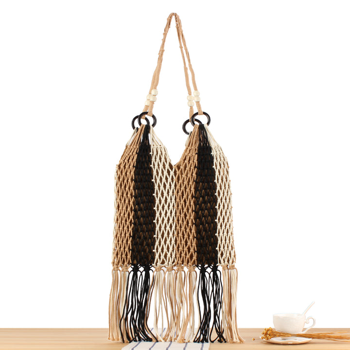 Net shopper with fringe accents Kalsten