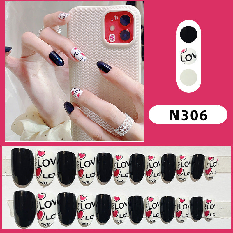 Floral Pattern Press-On Nail Set
