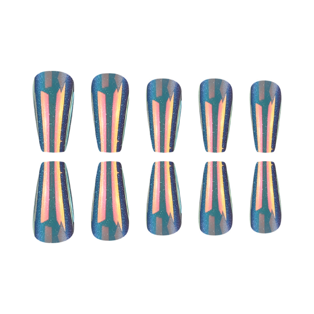 Glossy Long Stiletto Press-On Nails Kalsten