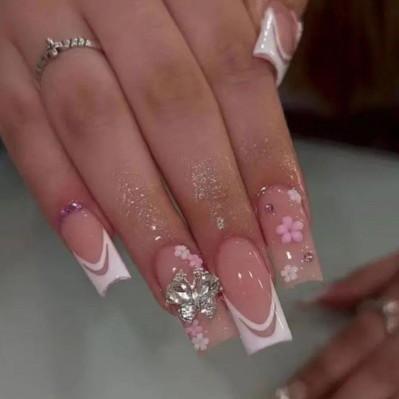 Decorative Floral Nail Extensions Kalsten