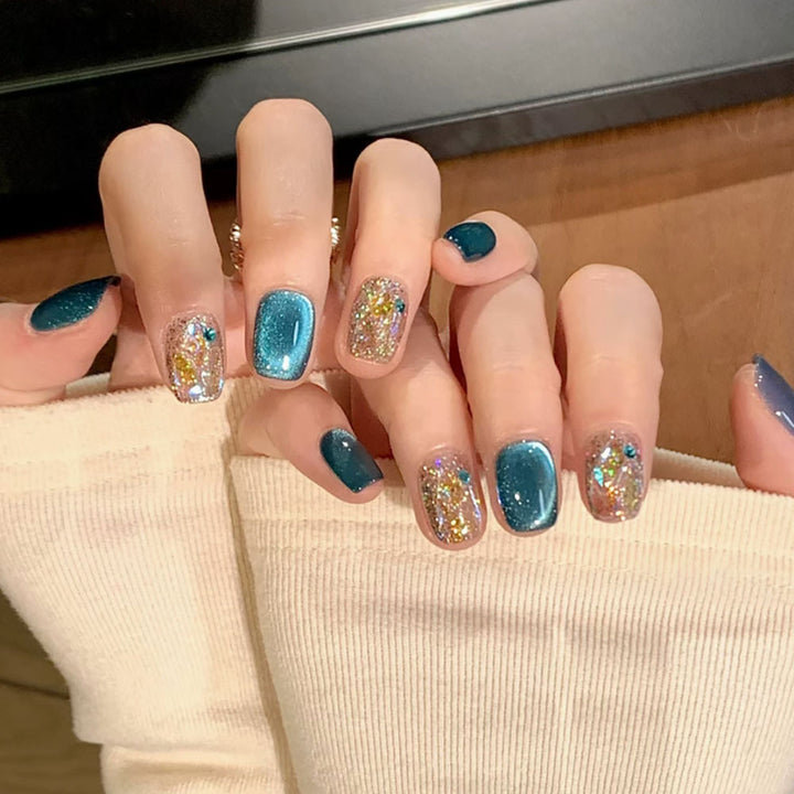 Glamorous Glittered Press-On Nails