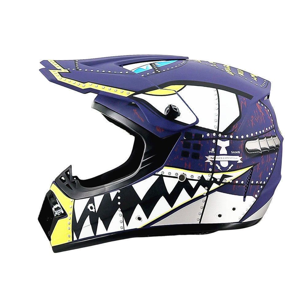 full-face motocross helmet with extended visor and reinforced chin guard Kalsten