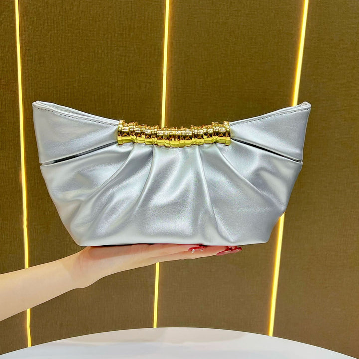Stylish Pleated Handheld Handbag