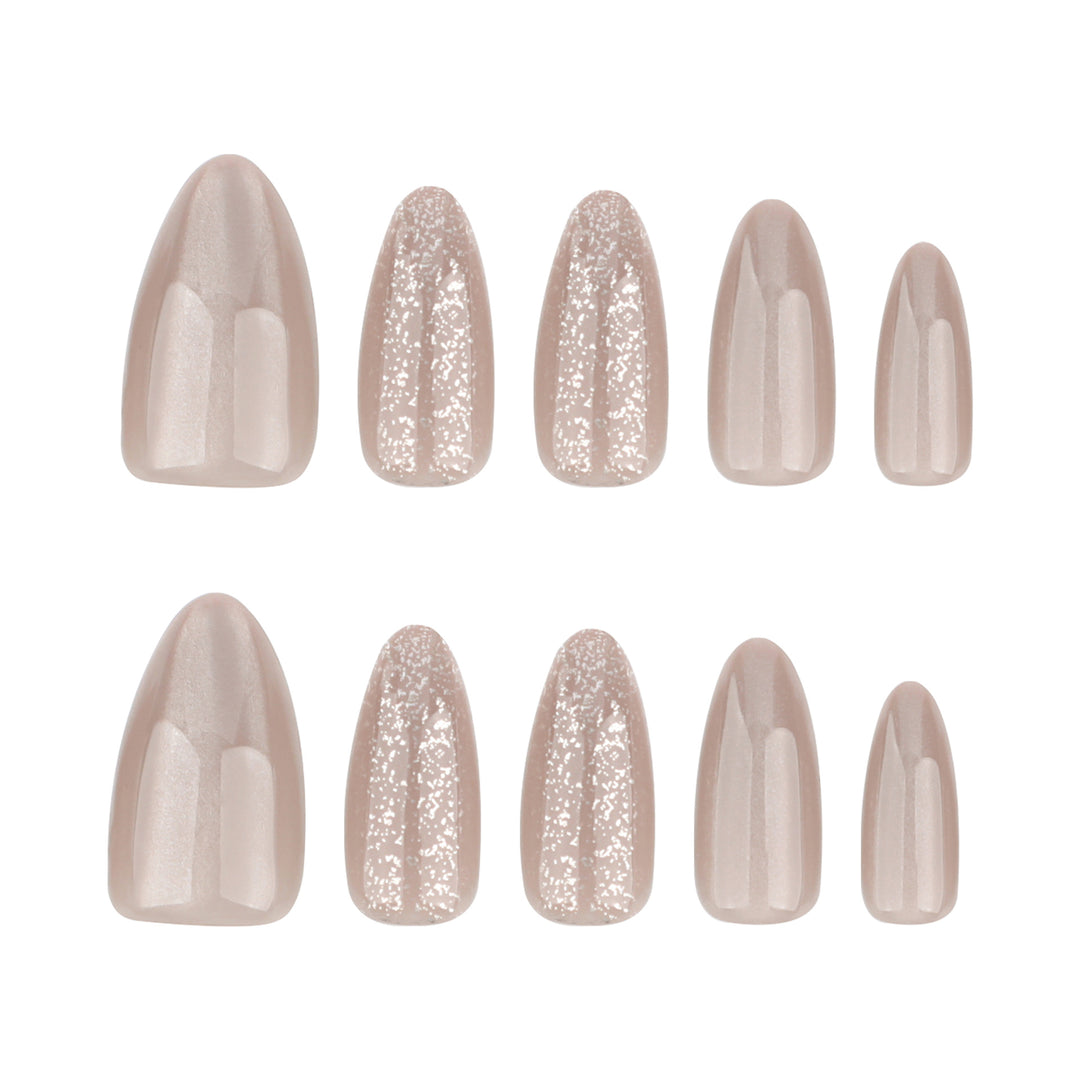 Artificial press-on nails with glitter accents Kalsten