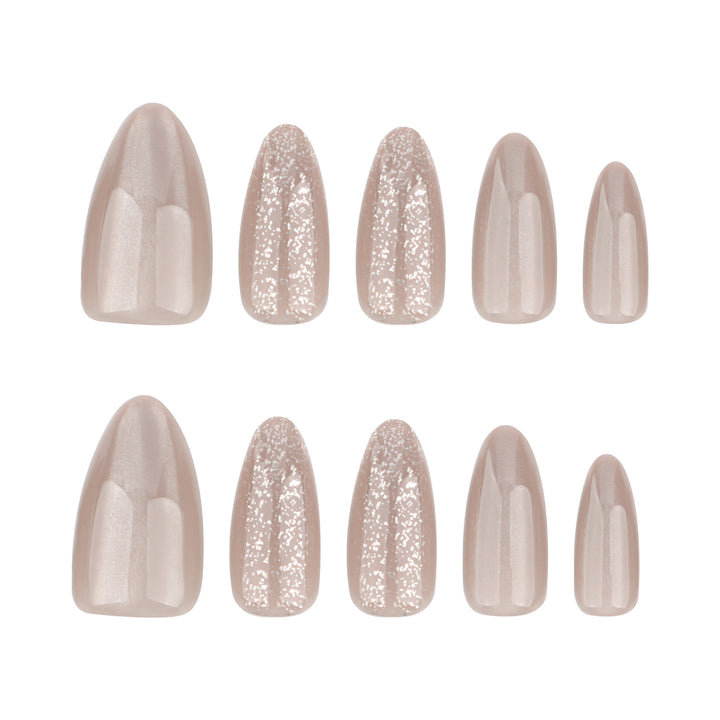 Artificial press-on nails with glitter accents Kalsten