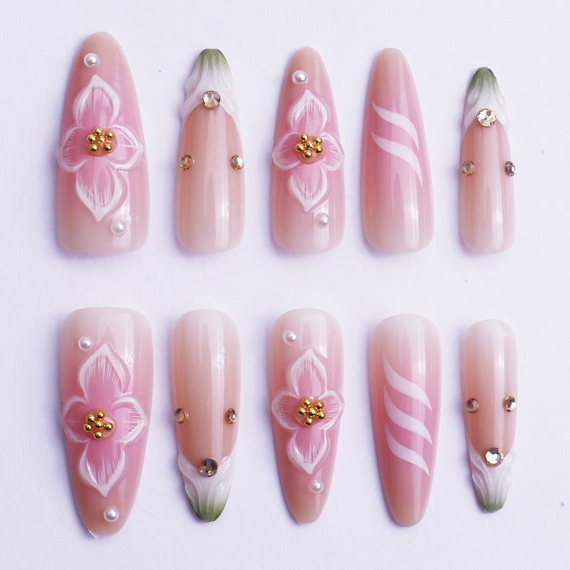 Floral Artistic Press-On Nails