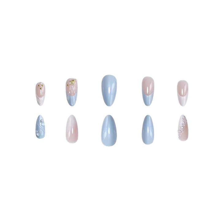 Artistic Ocean-Inspired Acrylic Nail Enhancements Kalsten