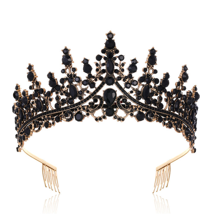Ladies Opulent Tiara with Black Crystal Detailing Kalsten