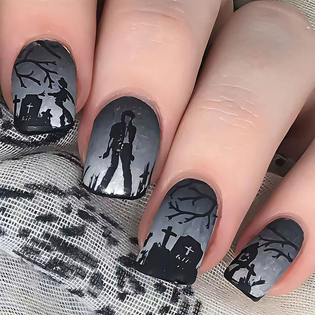 Gothic Graveyard Nail Art Kalsten
