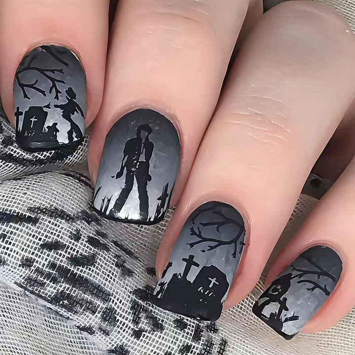Gothic Graveyard Nail Art Kalsten
