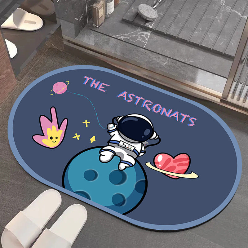 Astronaut-Themed Decorative Area Mat
