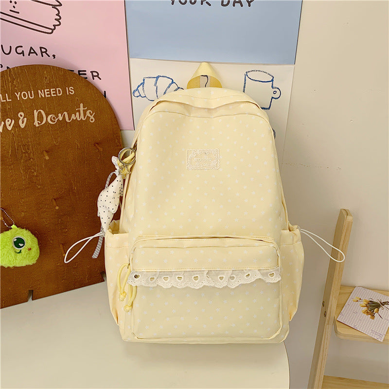 Decorative Star-Print Backpack Kalsten