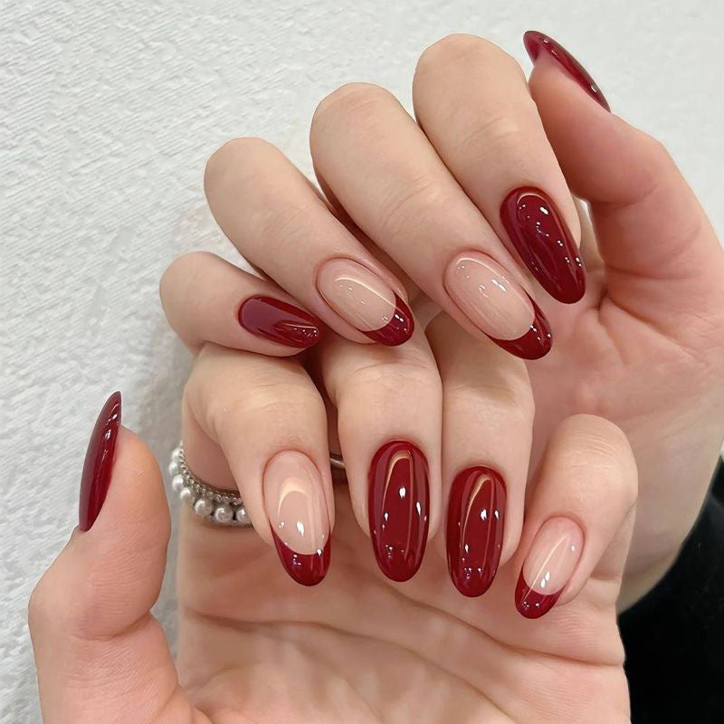 Glamorous Press-On Nail Set with Decorative Gemstone Accents Kalsten
