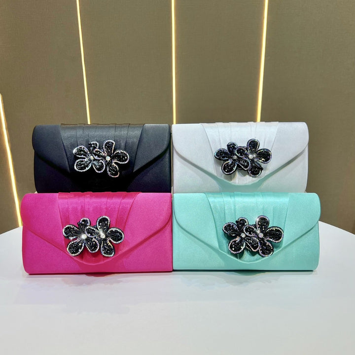Elegant Floral Embellished Clutch