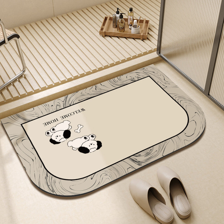 Playful Pet-Themed Welcome Mat