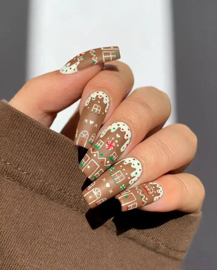 Festive Gingerbread Nail Art Kit
