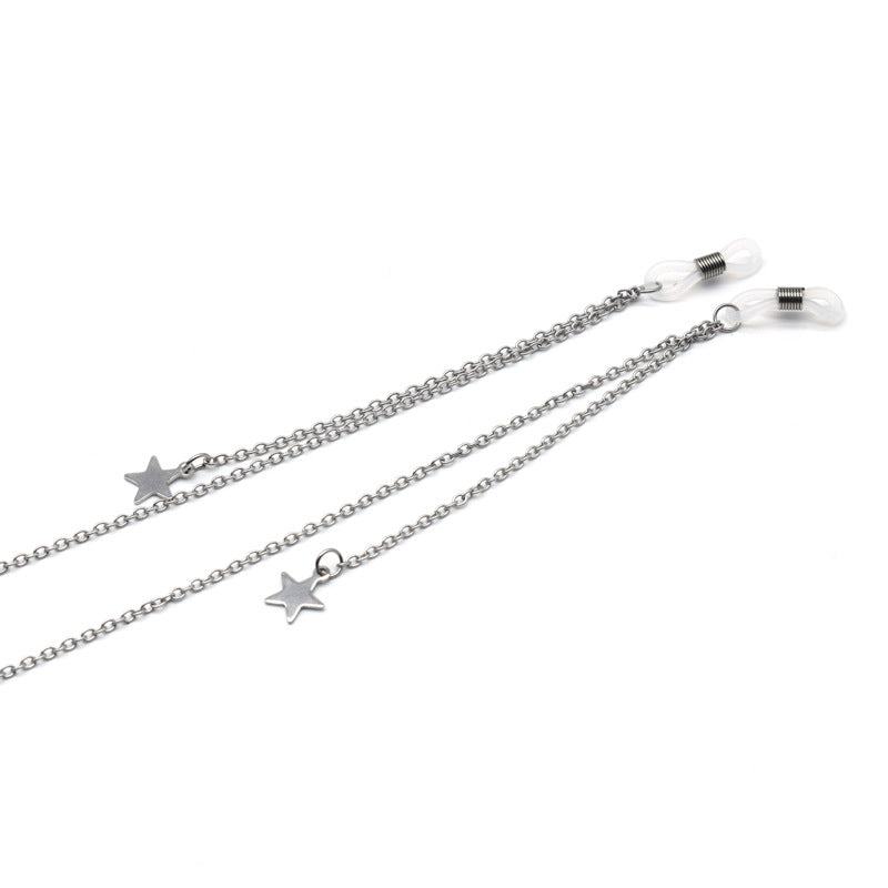 Star-Accented Chain Eyewear Holder Kalsten