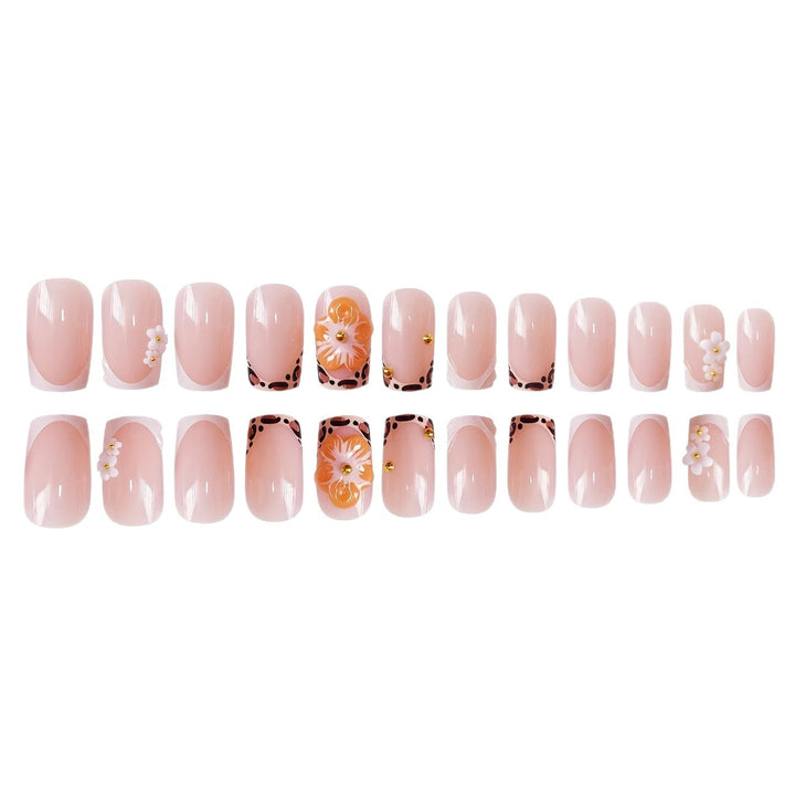 Decorative Floral Press-On Nail Art Kalsten