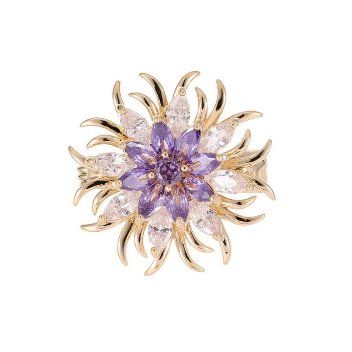 Elegant brooch with sparkling crystals Kalsten