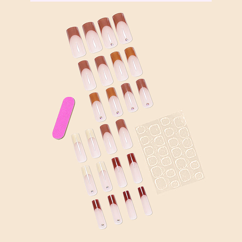 Elegant Ombre Coffin Press-On Nails