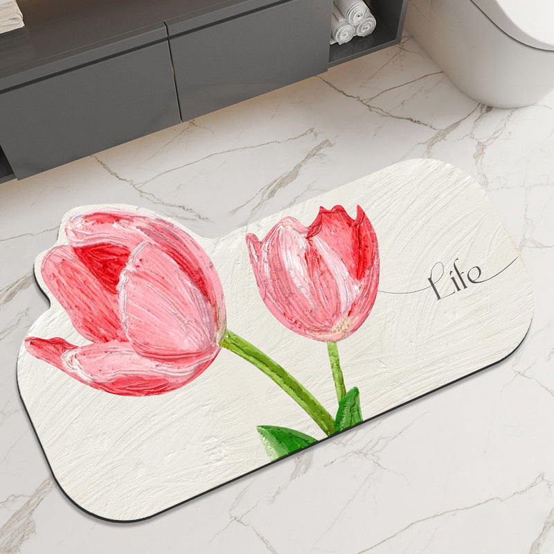 Floral-Themed Kitchen Runner Mat Kalsten
