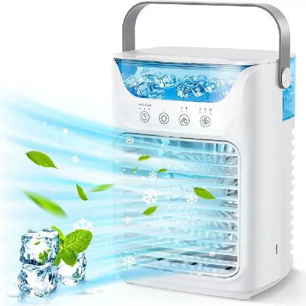 Unisex One Size Compact Portable Evaporative Micro Air Cooler with Removable Ice Container More Speeds Whisper-Quiet Fan and Adjustable Directional Louvers Kalsten