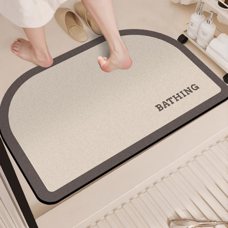 Decorative Floral Embossed Bath Mat