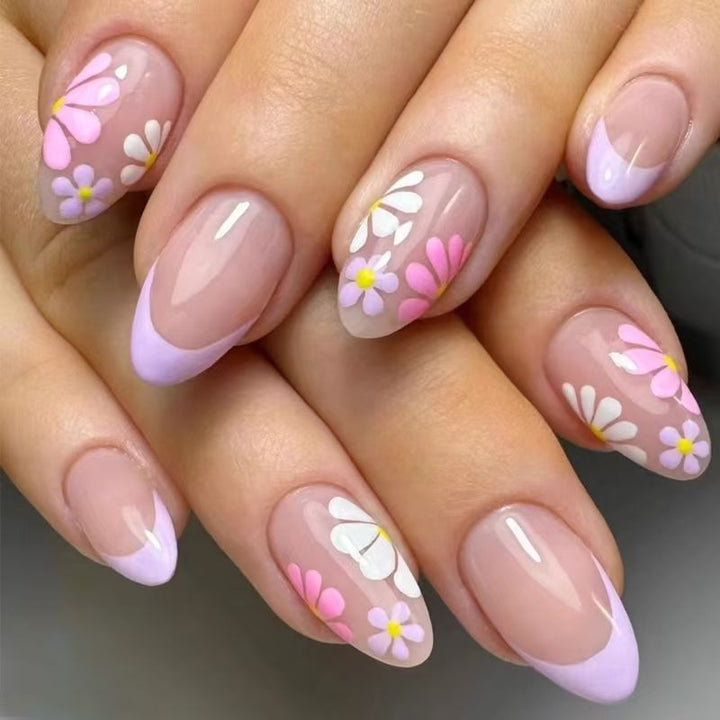 Artistic Floral French Nail Art Set Kalsten