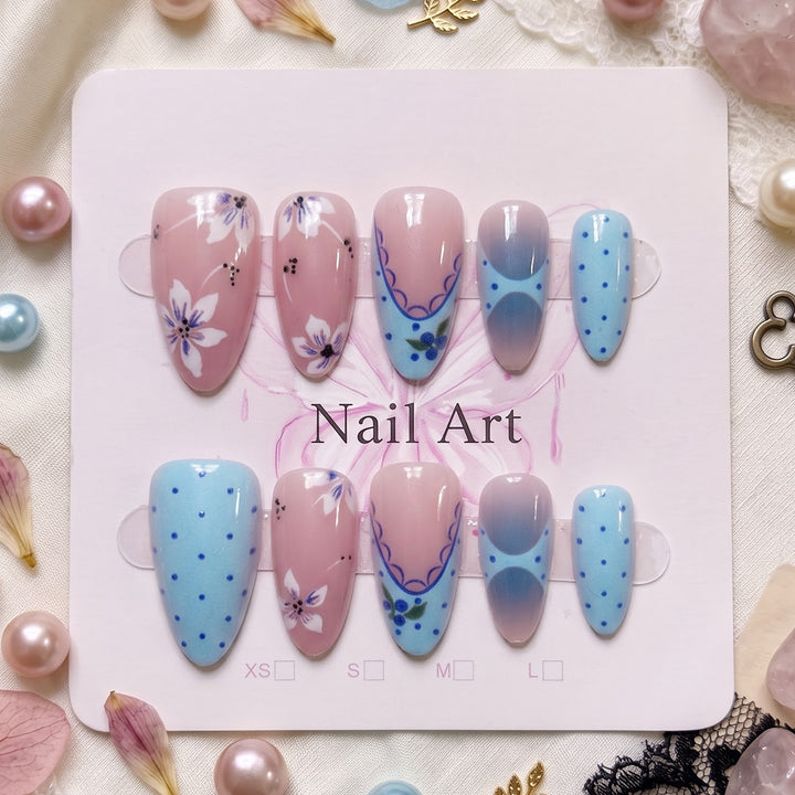 Artistic Press-On Nail Design