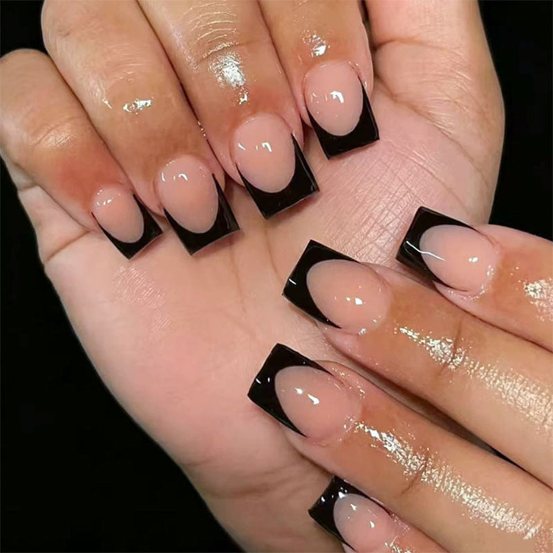 Abstract French Tip Press-On Nails