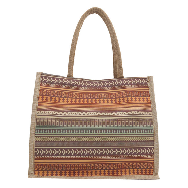 Artistic Patterned Canvas Tote Bag