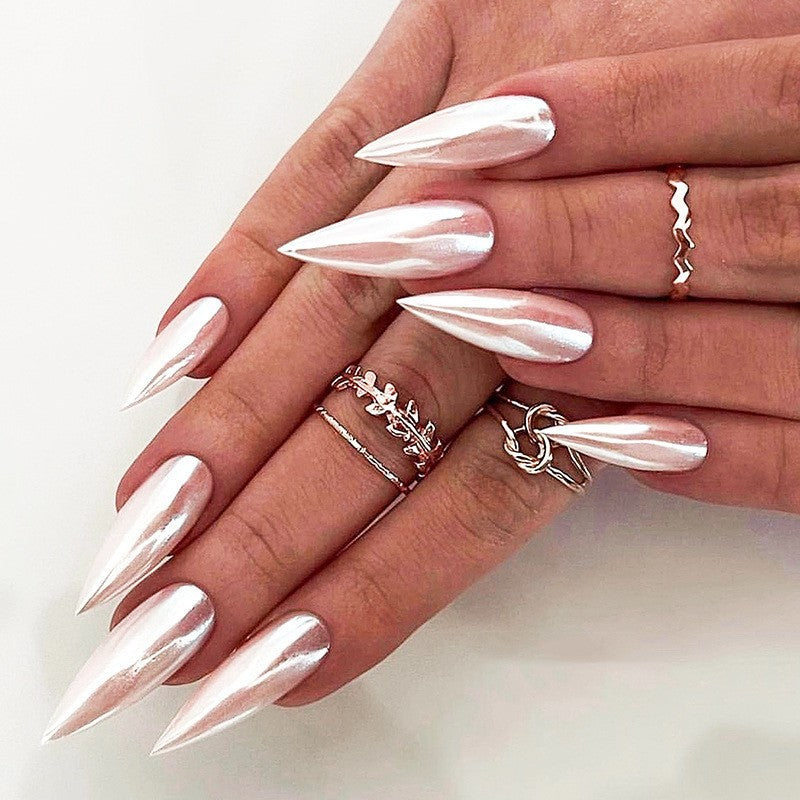 Glossy Almond-Shaped Press-On Nail Kit