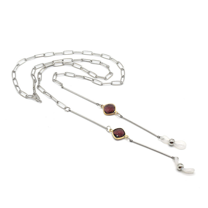 Fashionable glasses holder chain with colorful crystal pendants Kalsten