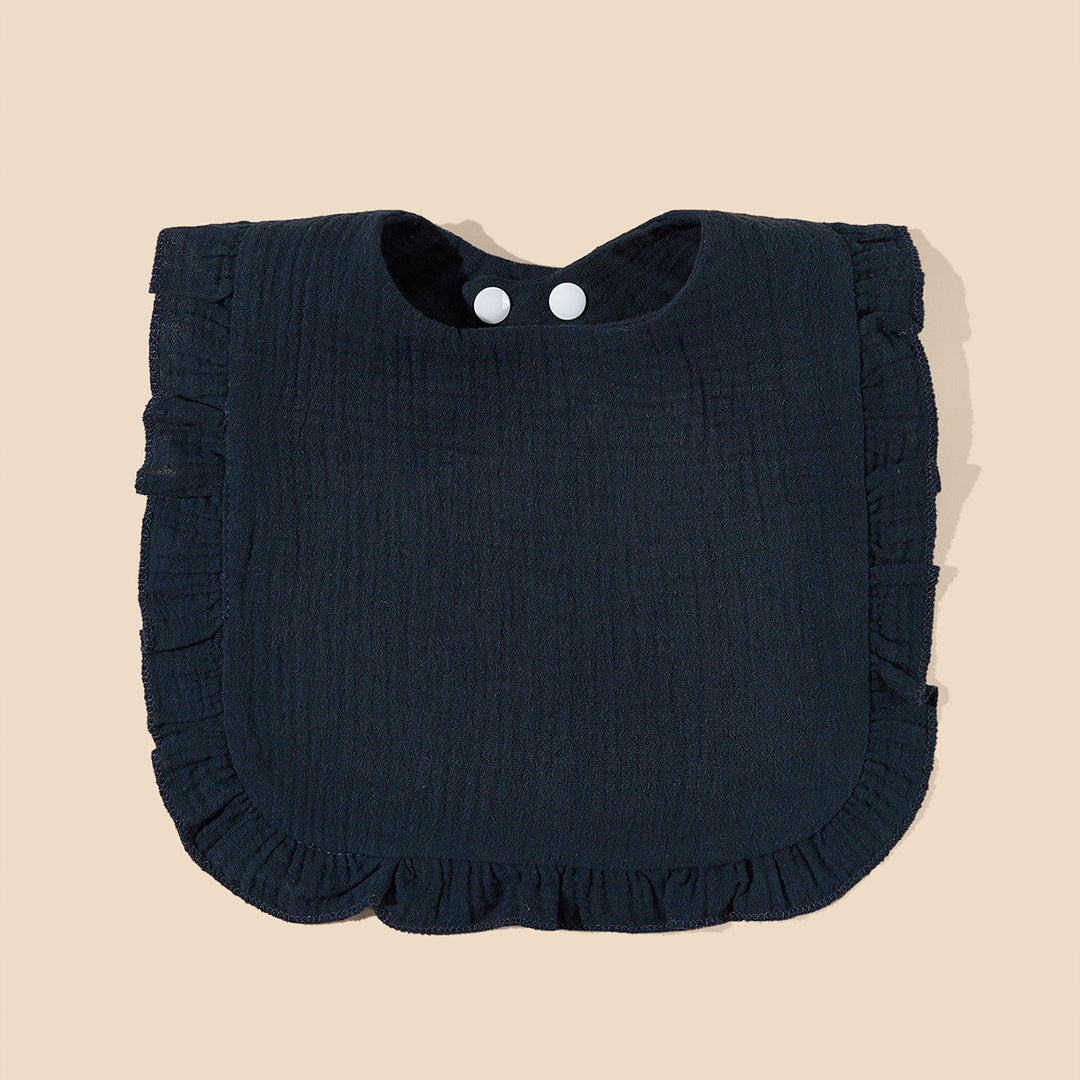 Soft Ruffled Muslin Baby Bib kalsten