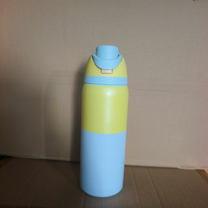 Insulated Stainless Steel Vacuum Water Bottle With One-Touch Flip Lid And Leakproof Safety Lock