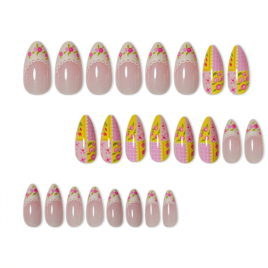 Artistic Floral Nail Enhancements Kalsten