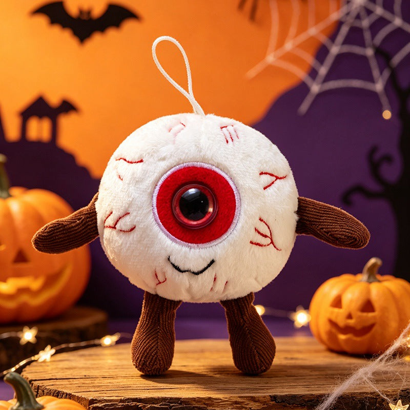 Plush Halloween pendant with large monocular and hanging loop