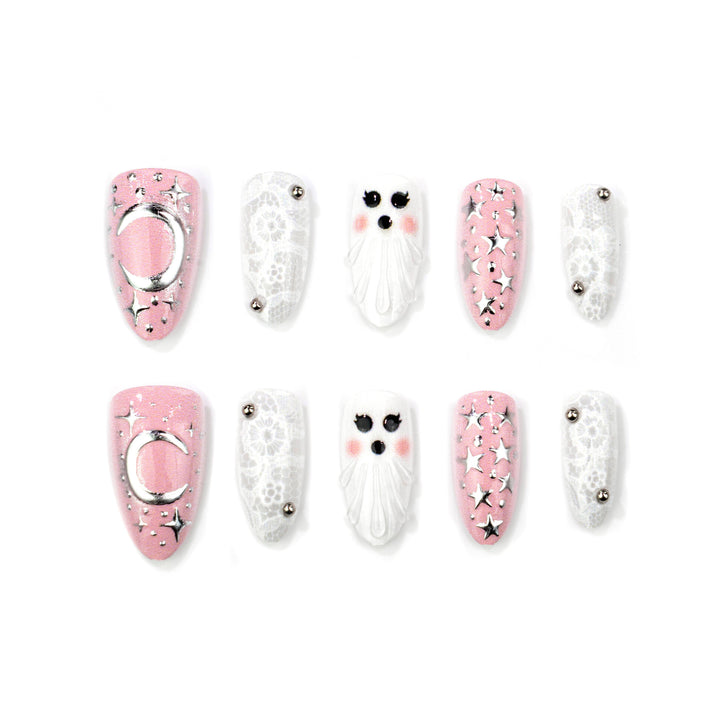 Artistic Halloween-Themed Press-On Nails Kalsten