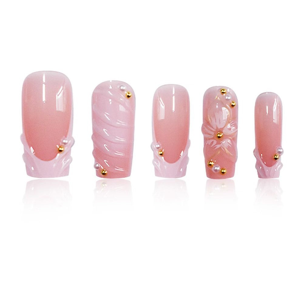 Artistic Floral Press-On Nail Extensions Kalsten