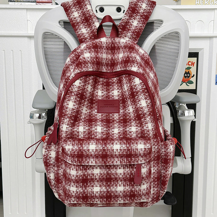 Stylish Vintage Plaid Backpack Kalsten