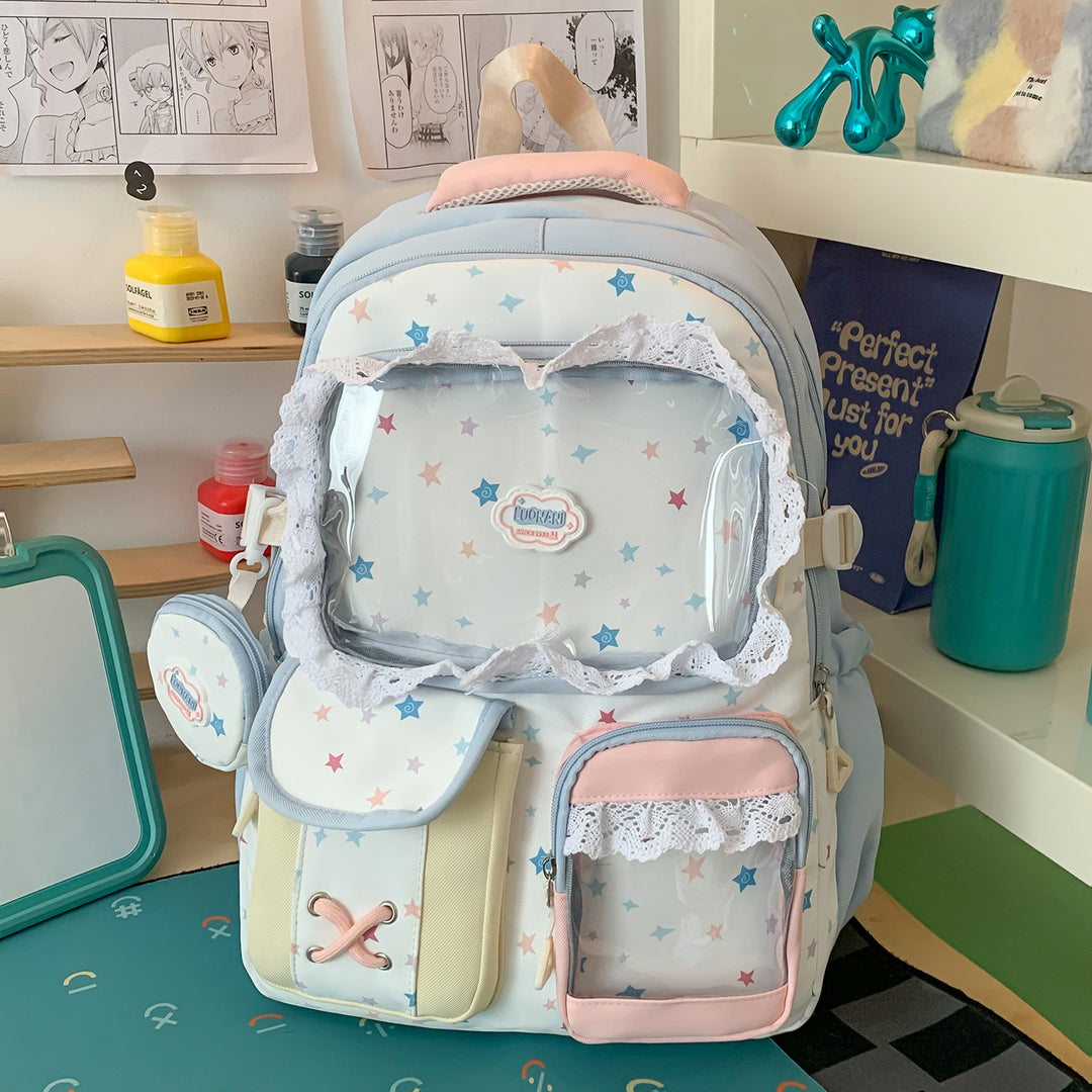Whimsical Star-Embellished Cute Backpack Kalsten