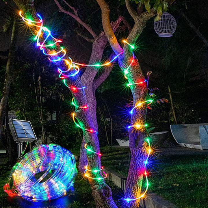 Solar-Powered Warm White Flexible LED Rope Lights For Tree And Landscape Wrapping Kalsten