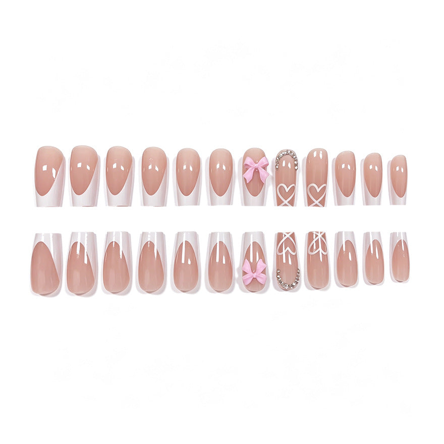 Decorative Heart Design Acrylic Nail Enhancements Kalsten