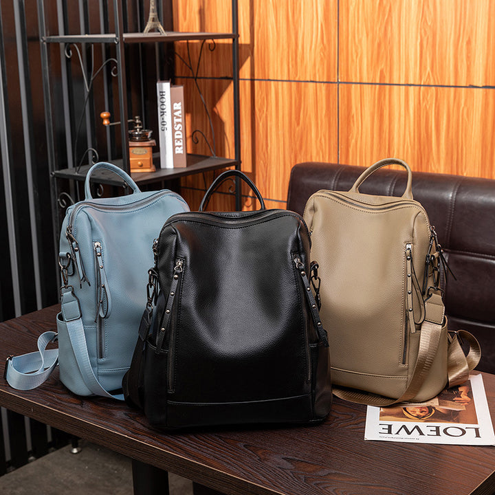 Structured Leather Backpack Kalsten