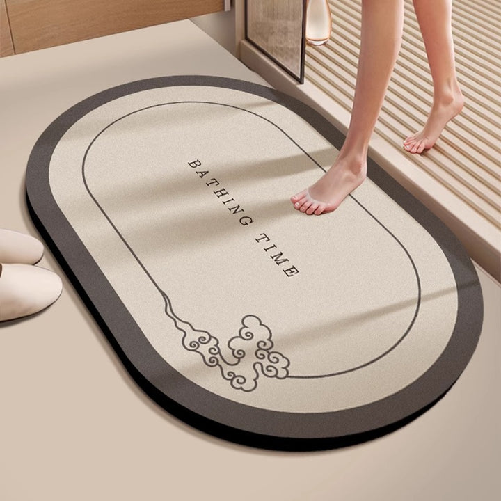 Decorative Floral Embossed Bath Mat